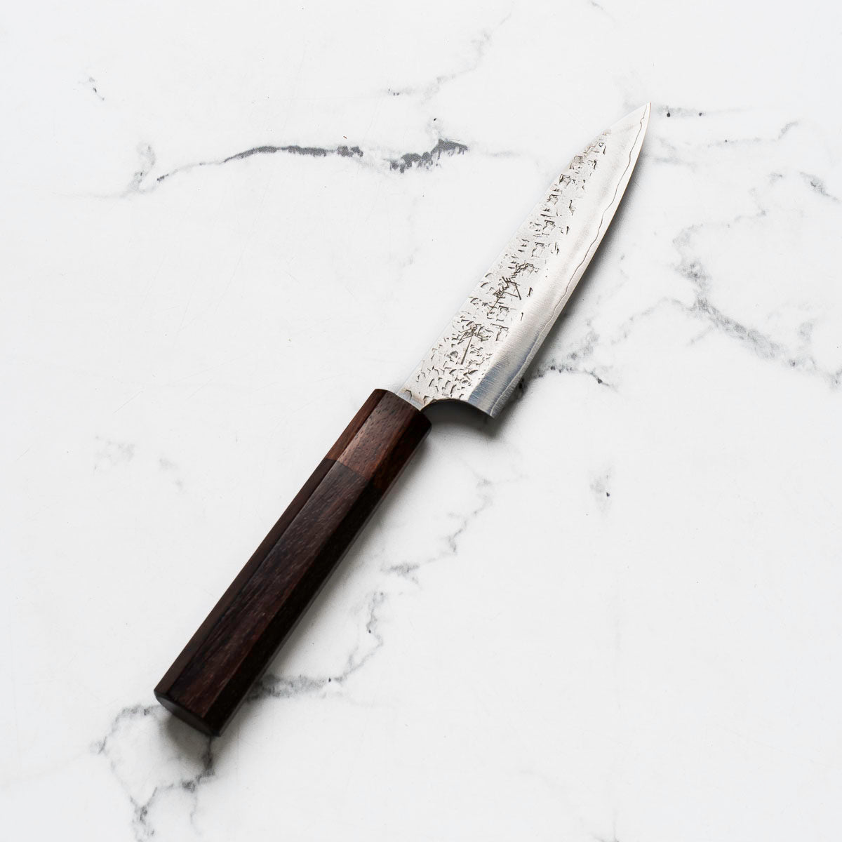 Yu Kurosaki Shizuku SG2 Petty 120mm - Honduran Rosewood - angled view