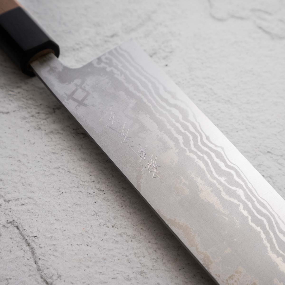 Shiro Kamo White 2 Damascus Gyuto 240mm