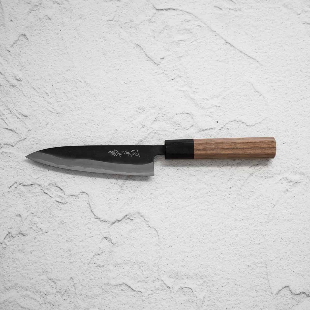 Shiro Kamo Blue 2 Kurouchi Petty 135mm