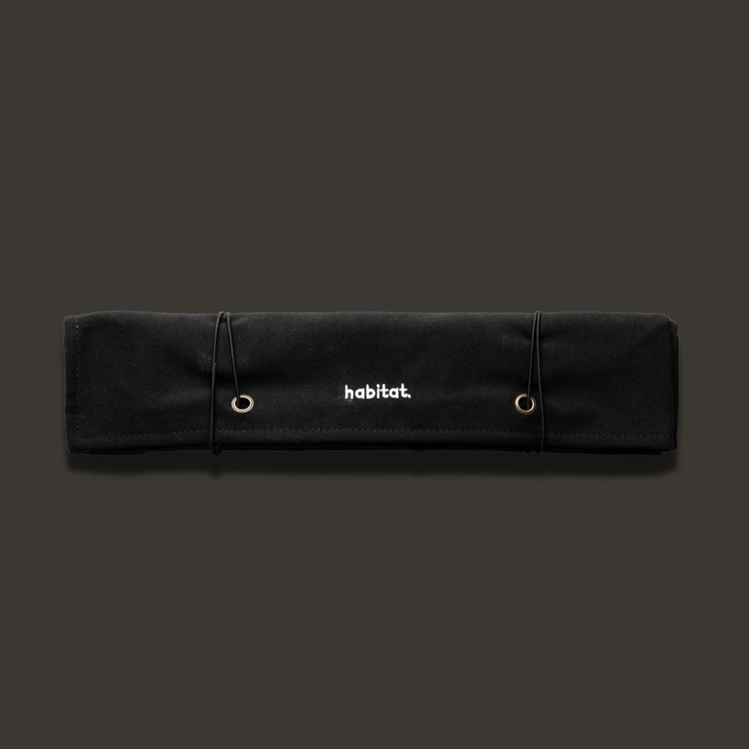 Habitat Canvas Knife Roll - 6 Slot - Black