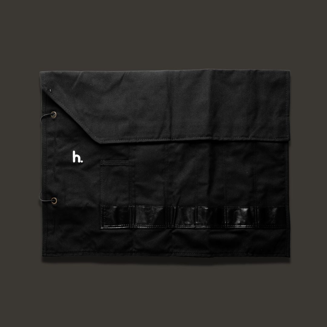 Habitat Canvas Knife Roll - 6 Slot - Black