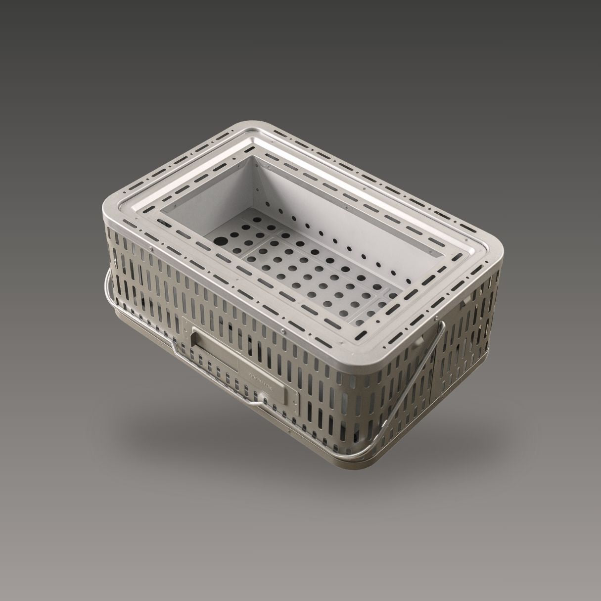 Green Life - Large Tabletop BBQ Grill Double Walled - Light Grey