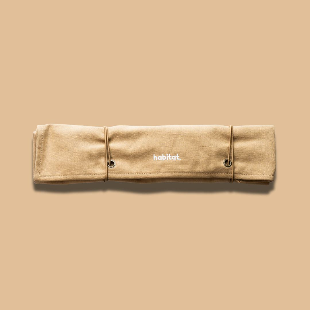 Habitat Canvas Knife Roll - 6 Slot - Tan