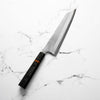 Yoshikane (Hatsukokoro) SKD Nashiji Kiritsuke 210mm - Carbon Fibre - angled view