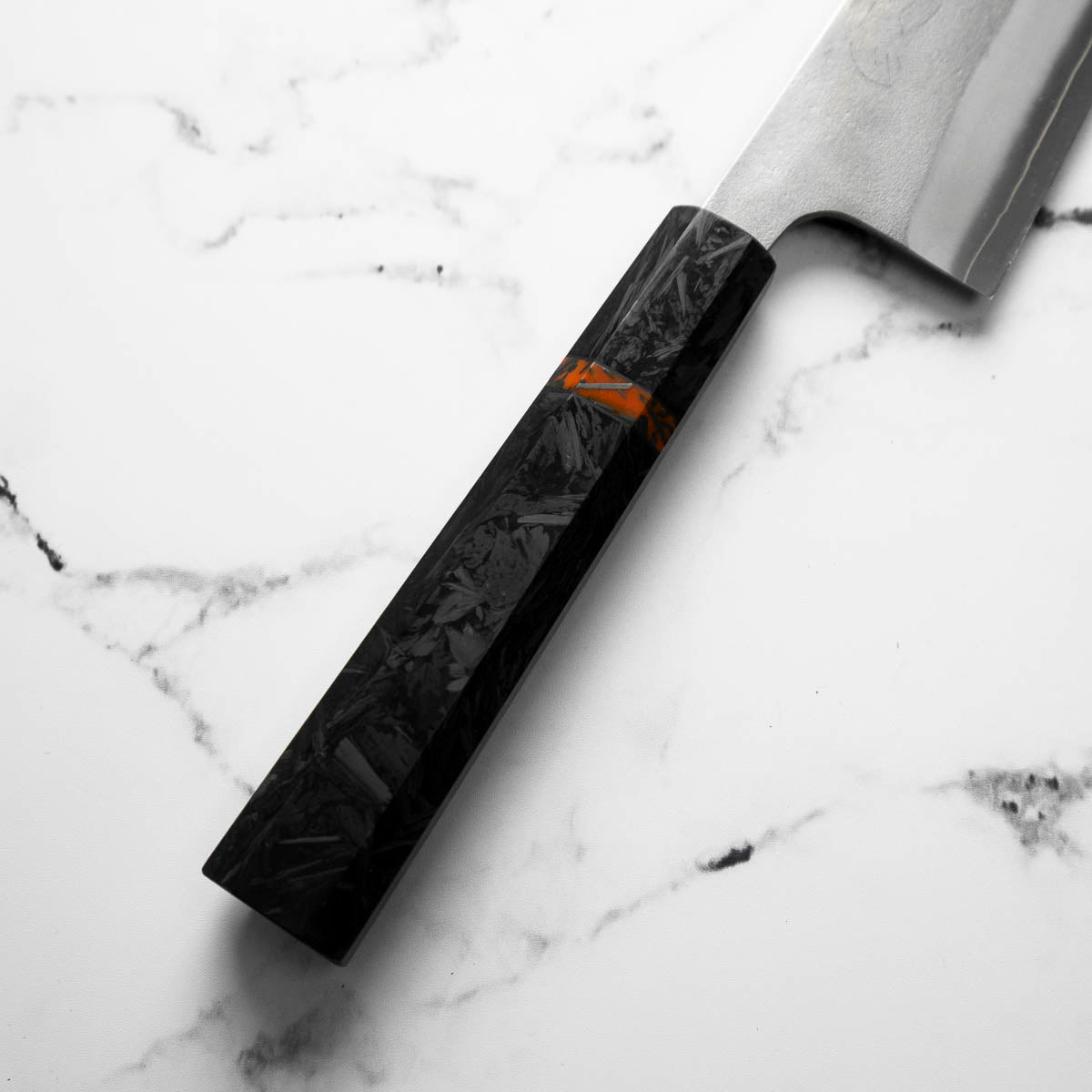Yoshikane (Hatsukokoro) SKD Nashiji Kiritsuke 210mm - Carbon Fibre - view 6