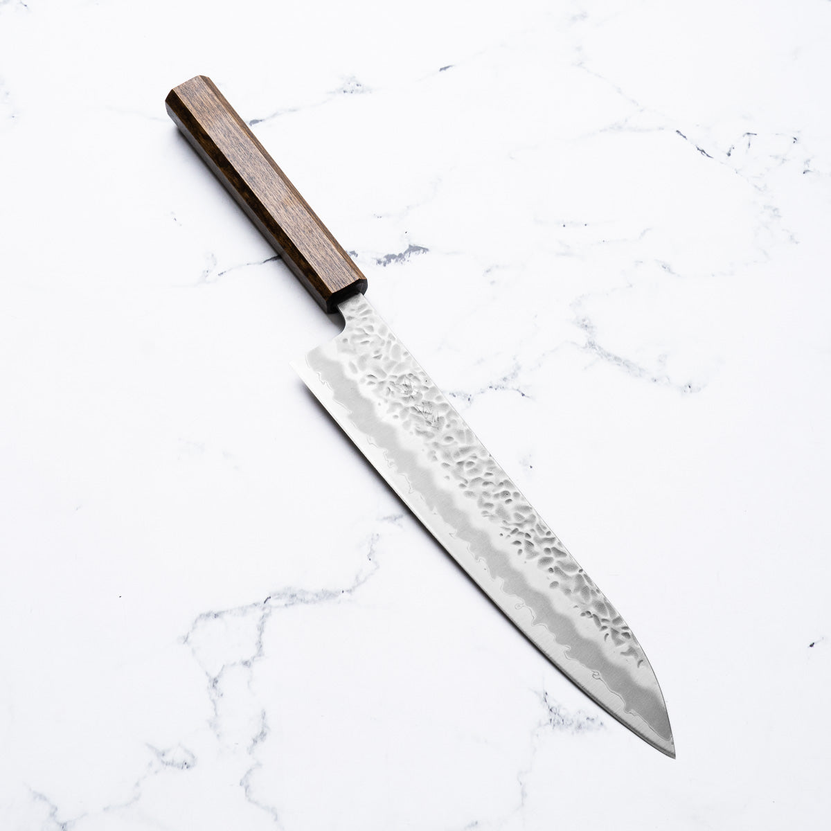 OUL Sakai 翁流　本霞白一　牛刀 240 HADOナイフ OUL Sakai White 1 Tsuchime Gyuto 240mm – Chefs Edge - Handmade