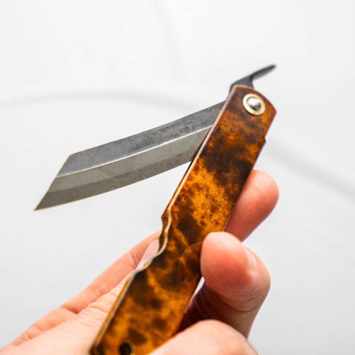Nagao Kanekoma Higonokami - Orange & Black – Chefs Edge - Handmade