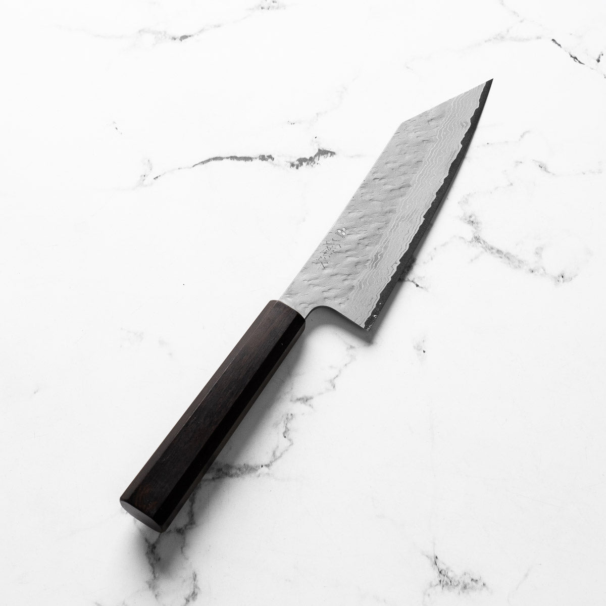 Nigara Hamono VG10 Tsuchime Damascus Bunka 165mm - Ebony