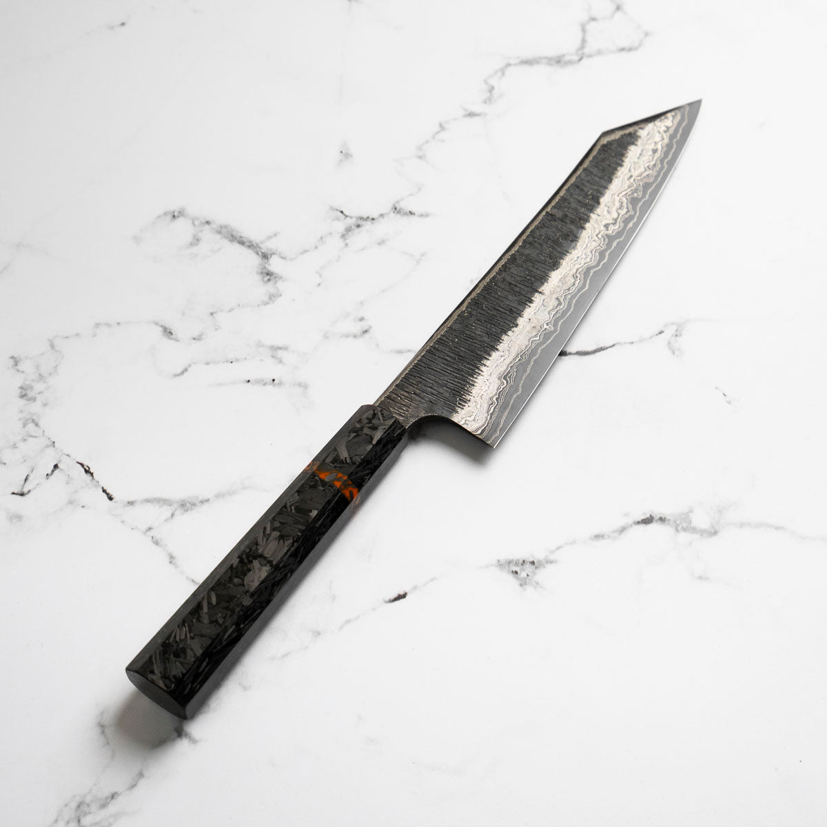 Hatsukokoro Itadaki Blue 2 + White 2 Coreless Kurouchi Tsuchime Kiritsuke Gyuto 240mm