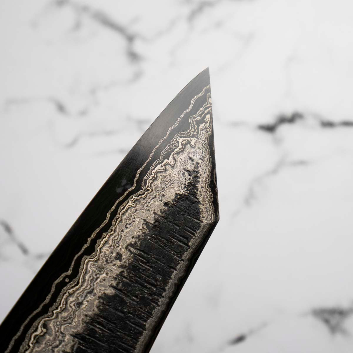 Hatsukokoro Itadaki Blue 2 + White 2 Coreless Kurouchi Tsuchime Kiritsuke Gyuto 240mm