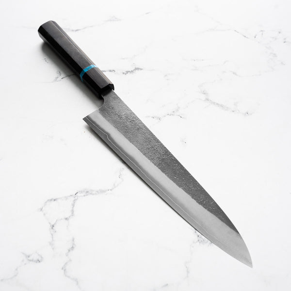 Yoshikane (Hatsukokoro) SKD Nashiji Gyuto 240mm - Ebony Turquoise