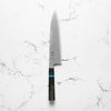 Hatsukokoro Blue 1 Damascus Gyuto 240mm - Turquoise - blade detail