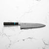 Hatsukokoro Blue 1 Damascus Gyuto 240mm - Turquoise - view 6