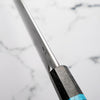 Hatsukokoro Blue 1 Damascus Gyuto 240mm - Turquoise - view 9
