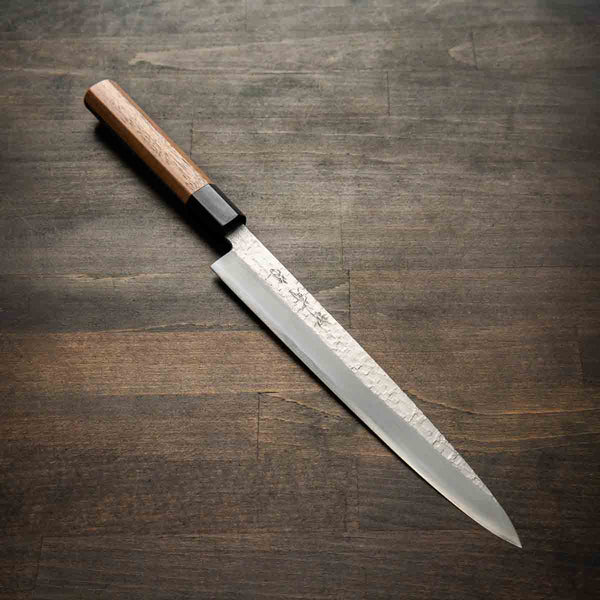 よしもとキューピー Nakagawa x Kikumori Ginsan Tsuchime Yanagiba 240mm – Chefs Edge