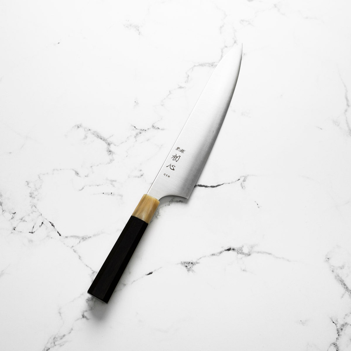 Hatsukokoro Hayabusa Blue Super Gyuto 240mm - Ebony & Blonde