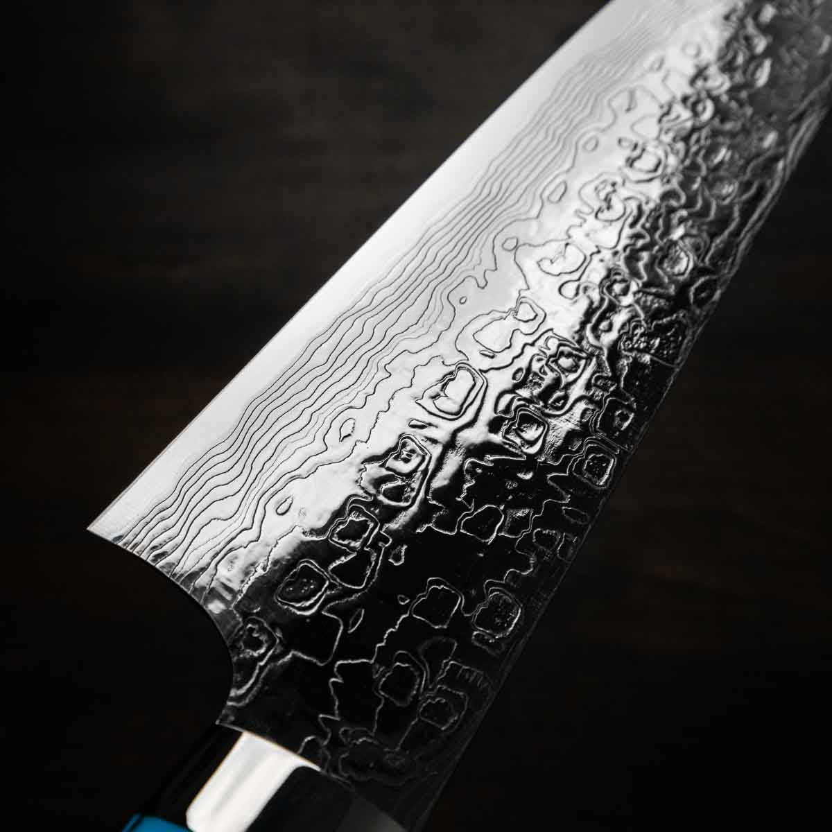 Takeshi Saji R2/SG2 Diamond Damascus Gyuto 210mm - Turquoise