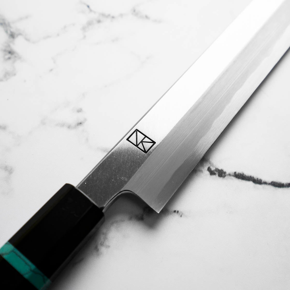 Sakai Kikumori "REN" Blue 1 Sakimaru Yanagiba 270mm - handle detail