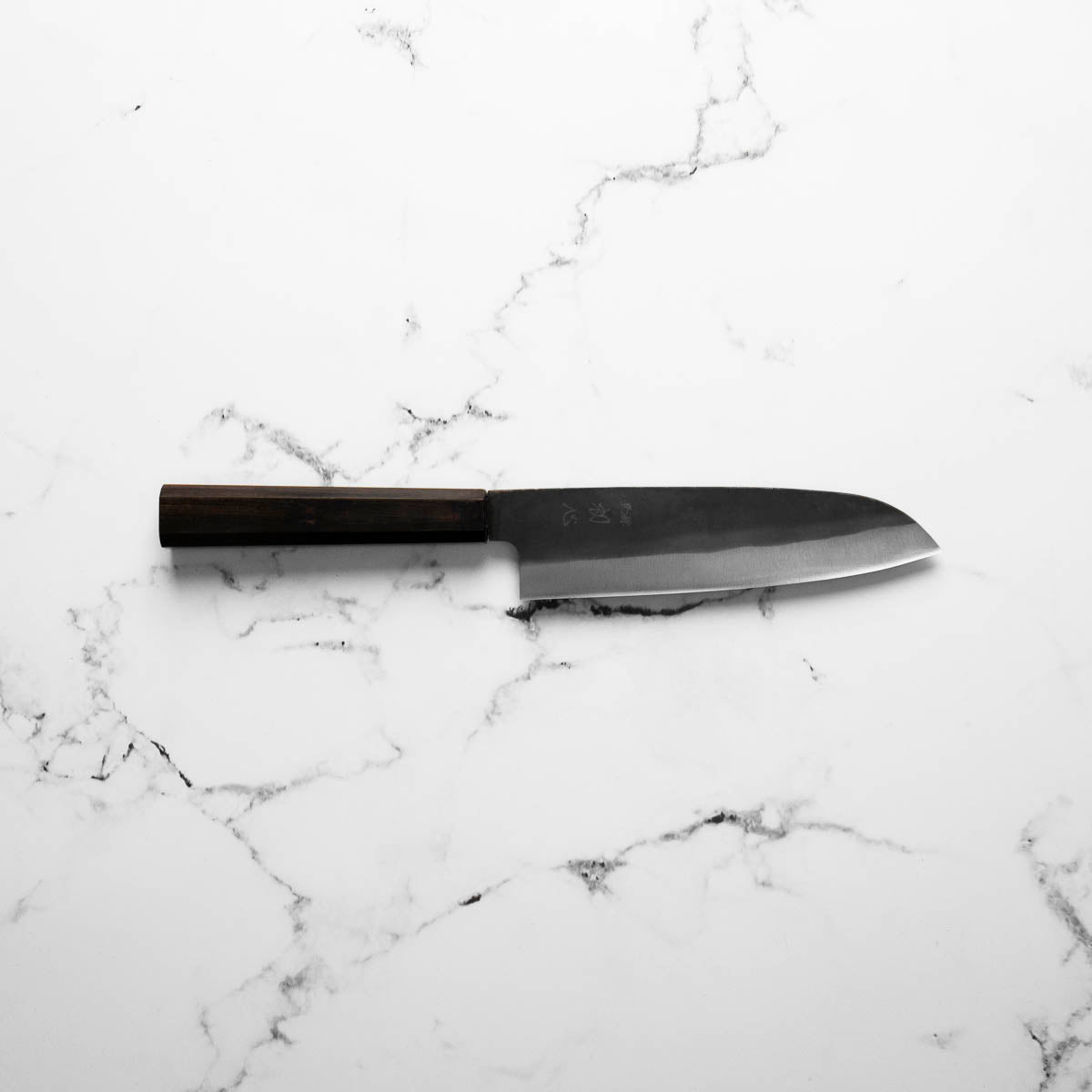 Hatsukokoro Blue 2 Kurouchi Santoku 165mm - Ebony – Chef's Edge