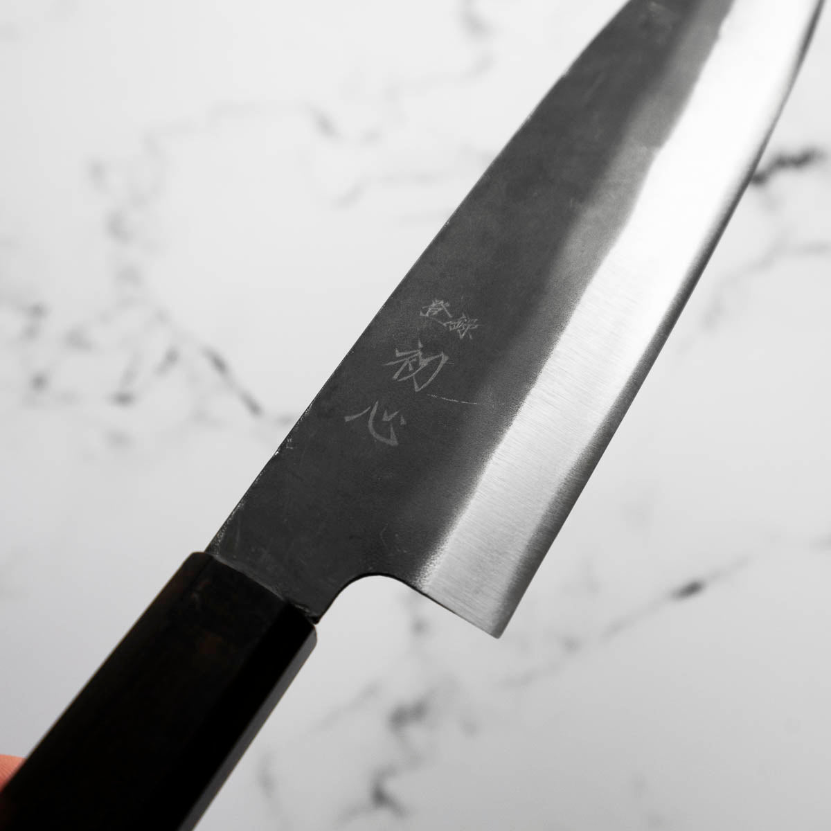 Hatsukokoro Blue 2 Kurouchi Santoku 165mm - Ebony – Chef's Edge