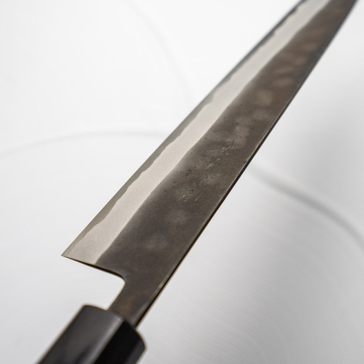 Shiro Kamo Blue Super SS Clad Kurouchi Sujihiki 270mm