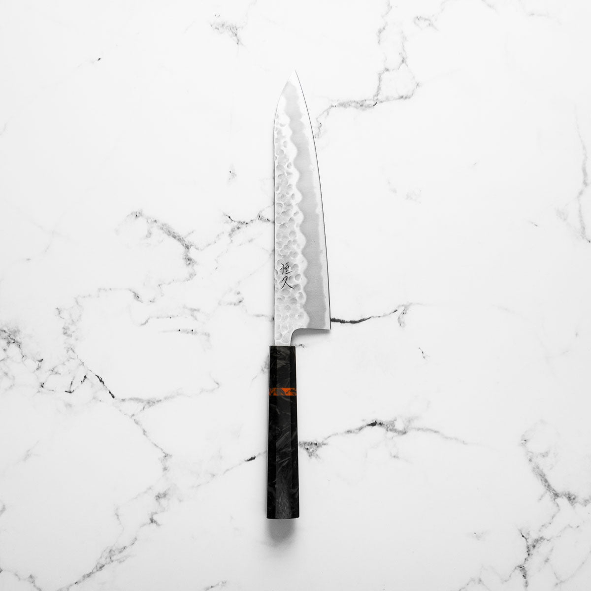 Tsunehisa White 2 SS Clad Tsuchime Gyuto 210mm - Carbon Fibre
