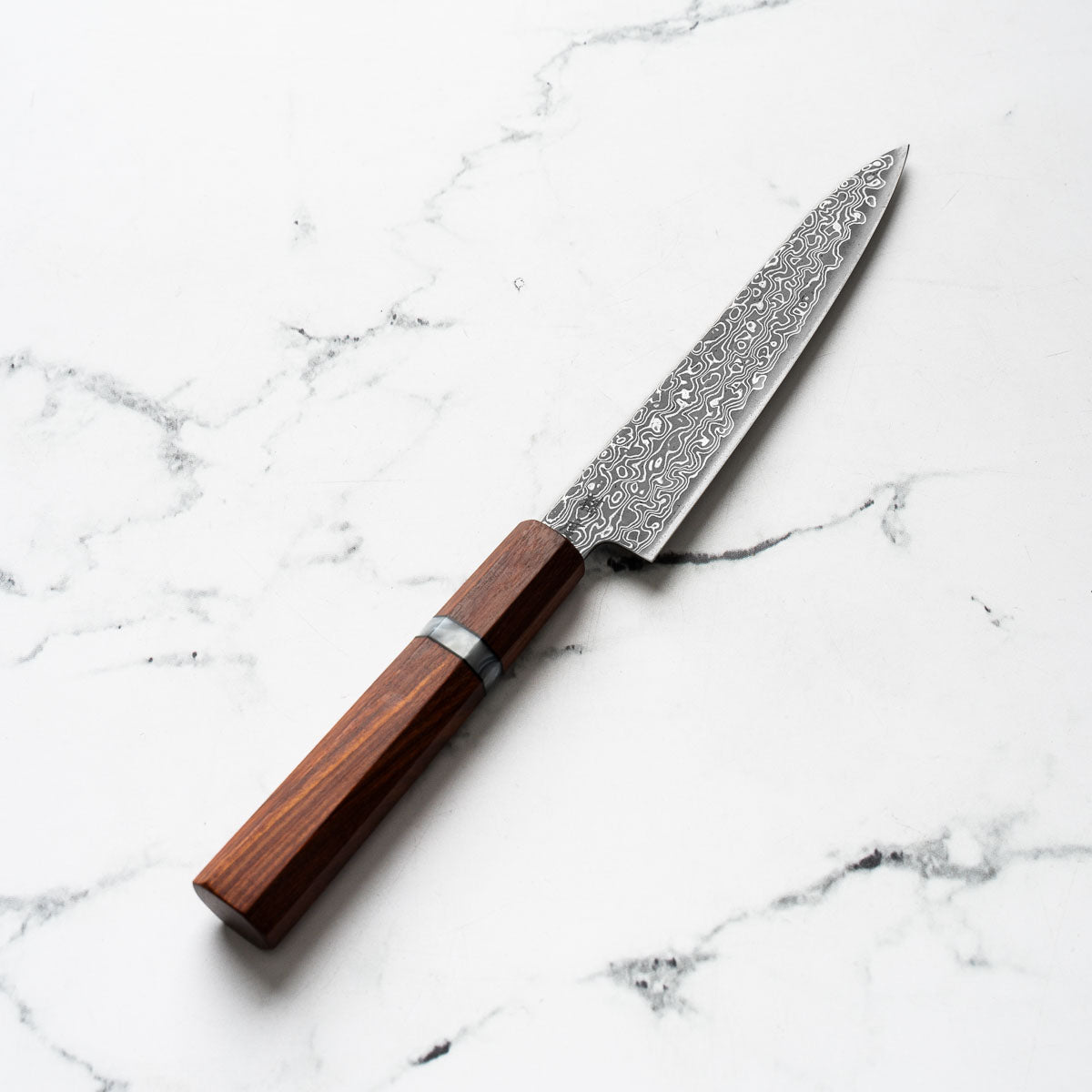 Seido VG10 Kurozome Nickel Damascus Petty 150mm - Sandalwood