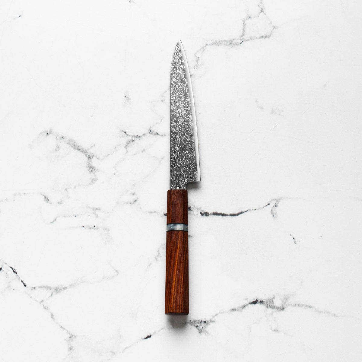 Seido VG10 Kurozome Nickel Damascus Petty 150mm - Sandalwood