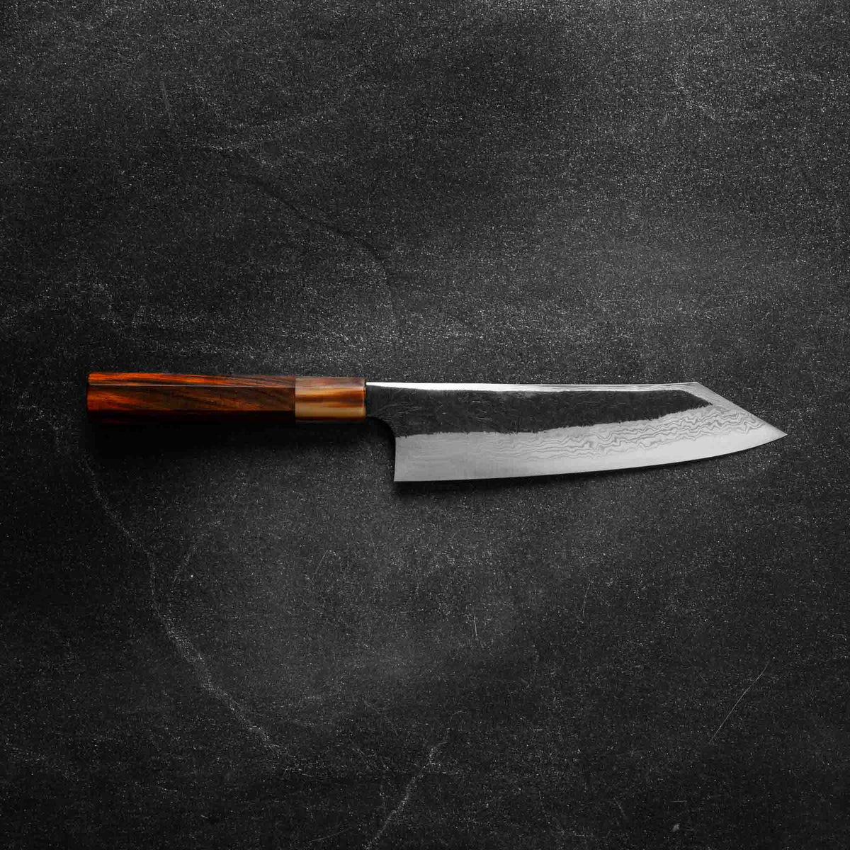 Hatsukokoro Yorokobi SP Kurouchi Damascus SLD Kiritsuke 210mm - Siamese Rosewood