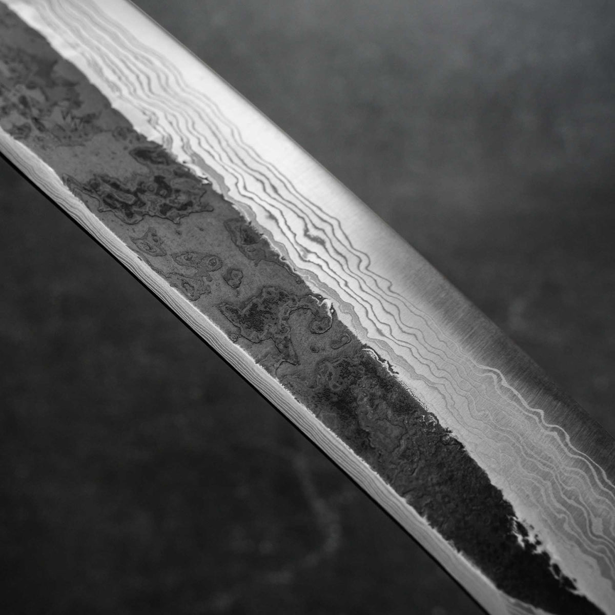 Hatsukokoro Yorokobi SP Kurouchi Damascus SLD Kiritsuke 210mm - Siamese Rosewood