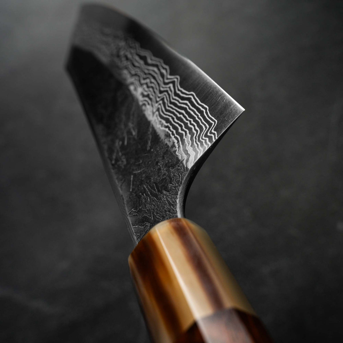 Hatsukokoro Yorokobi SP Kurouchi Damascus SLD Kiritsuke 210mm - Siamese Rosewood