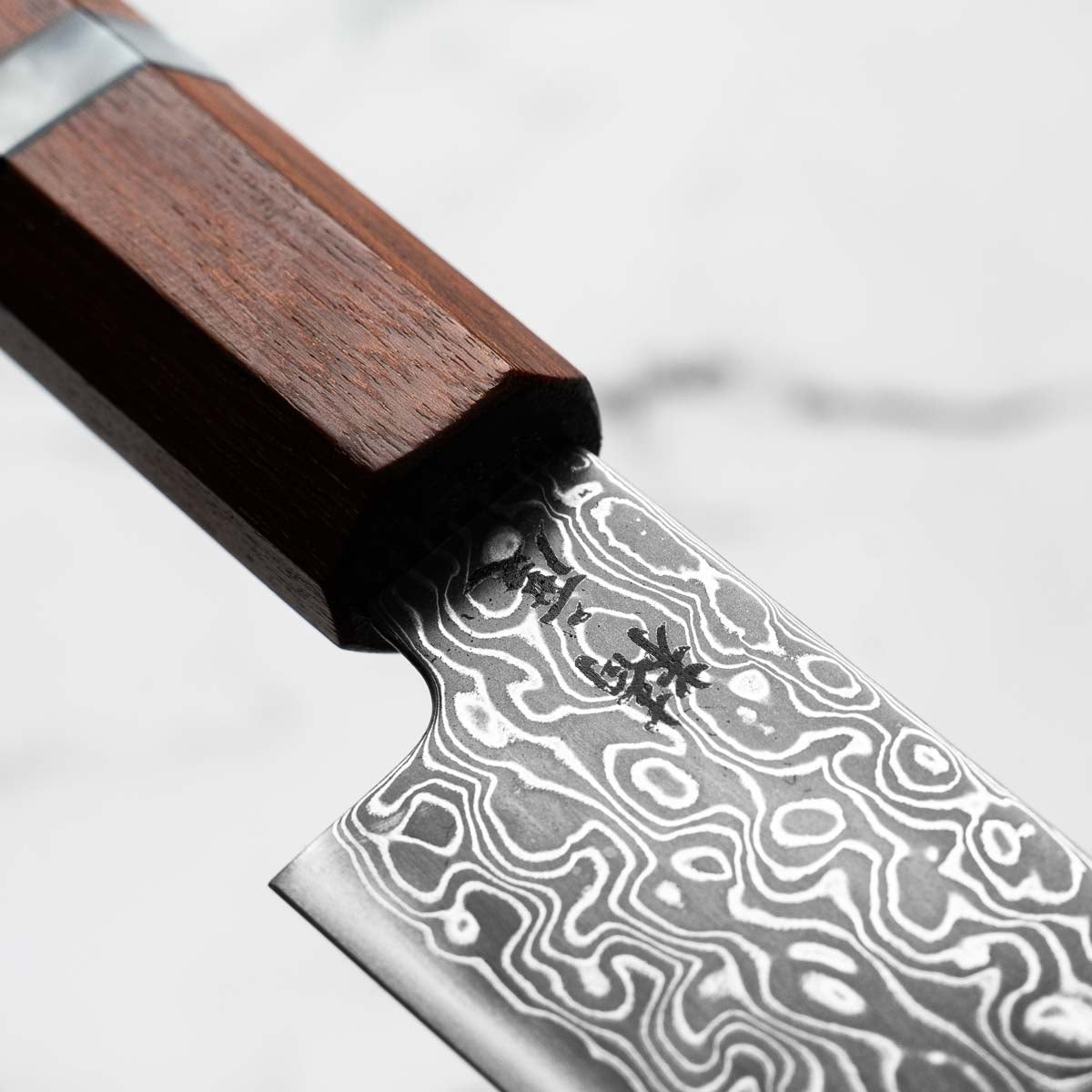 Seido VG10 Kurozome Nickel Damascus Petty 150mm - Sandalwood