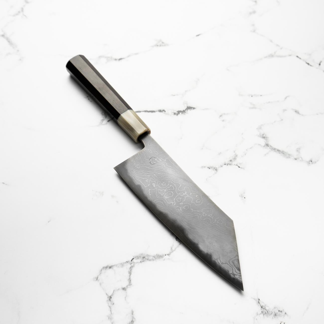 Miyazaki Hineri Blue 2 Damascus Tsubaki 180mm