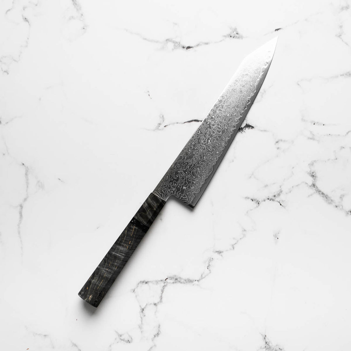 Hatsukokoro Ryuhyo SG2 Damascus Kiritsuke Gyuto 210mm -  Dark Maple
