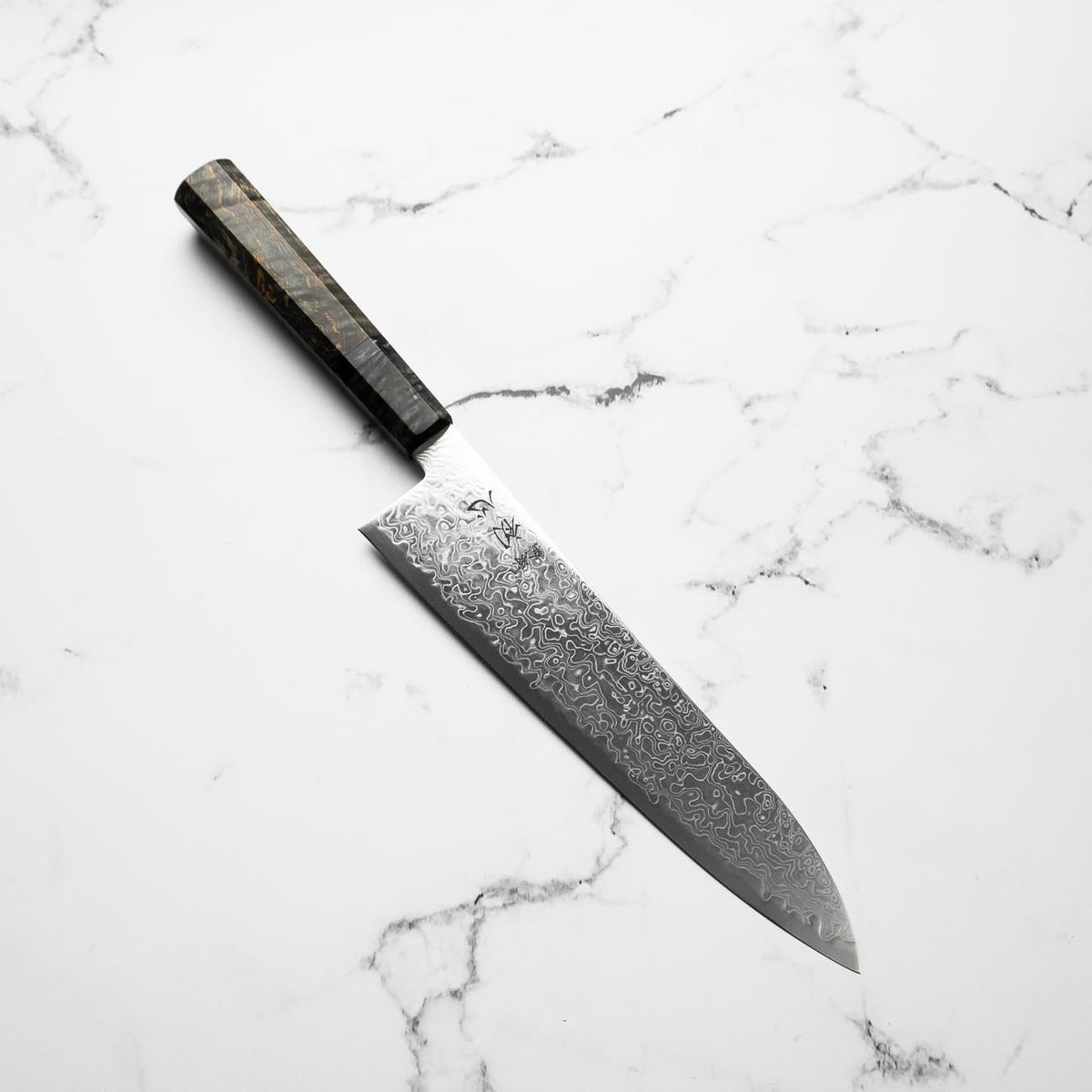Hatsukokoro Ryuhyo SG2 Damascus Gyuto 210mm -  Dark Maple