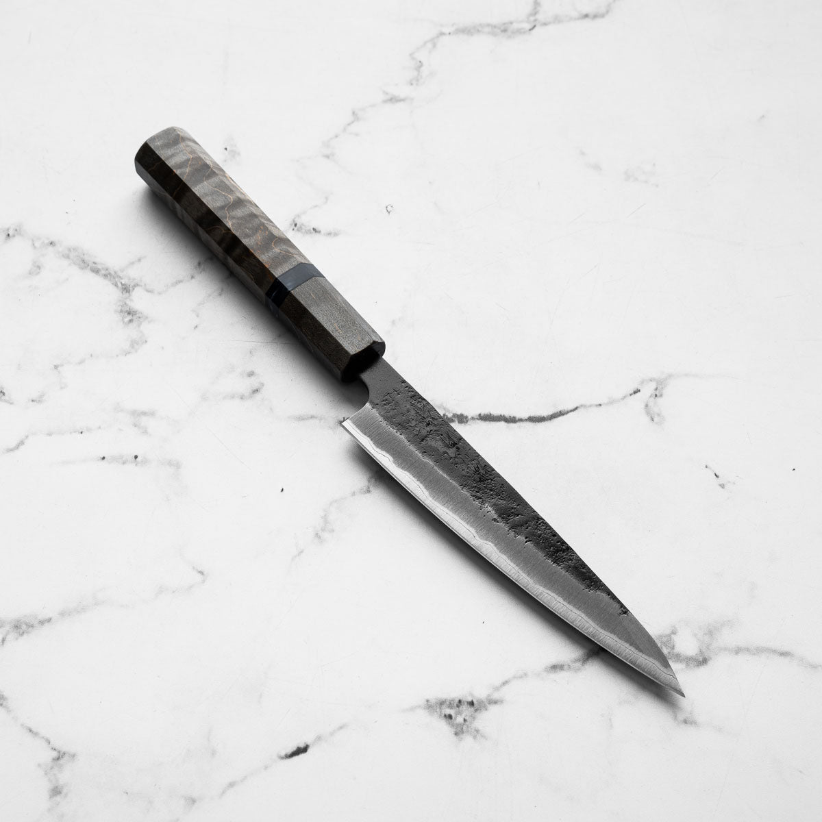 Sakai Kikumori Blue Super Kurouchi Petty 135mm - Dark Maple