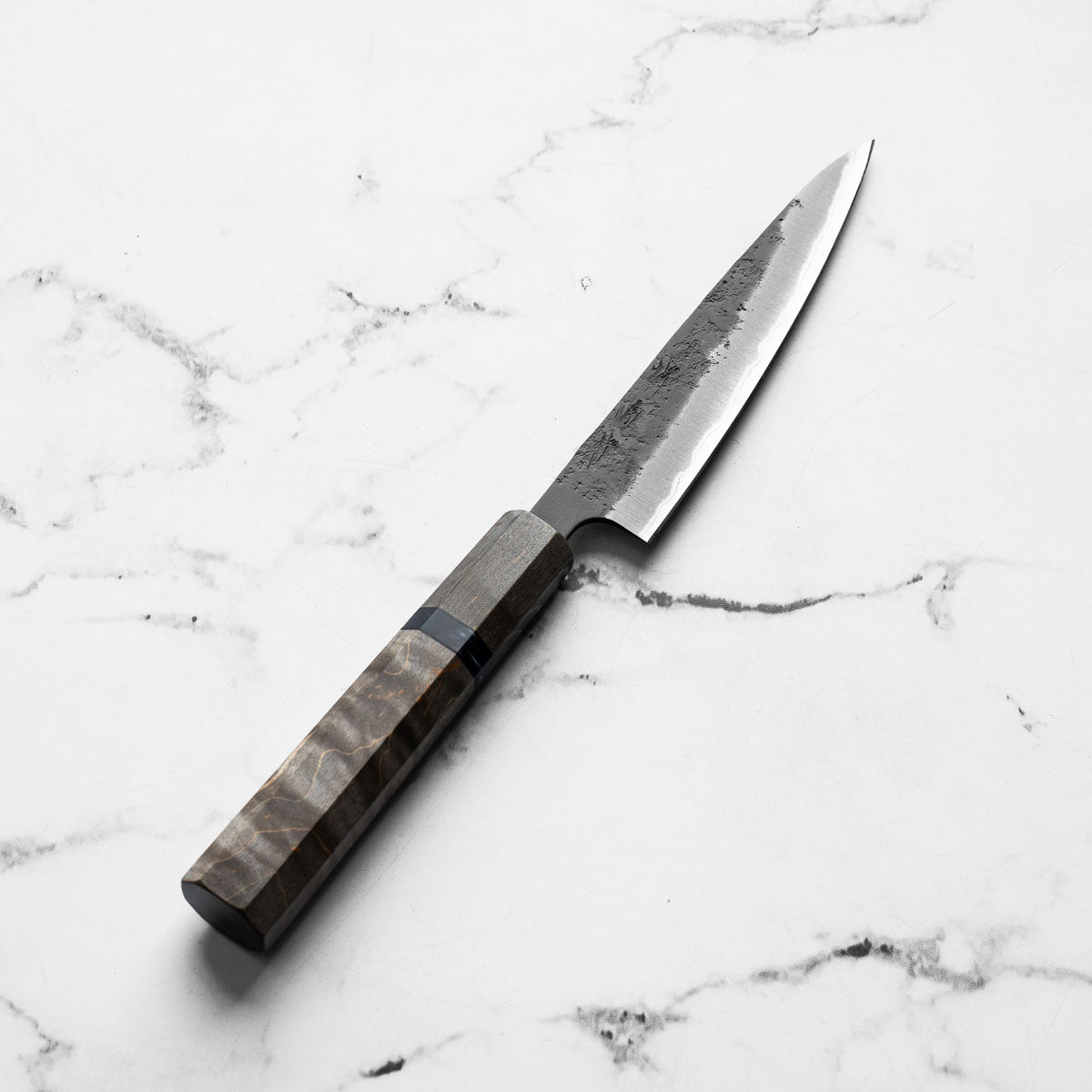 Sakai Kikumori Blue Super Kurouchi Petty 135mm - Dark Maple