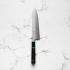 Tsunehisa 440C Damascus Tsuchime Gyuto 210mm - Maple Turquoise