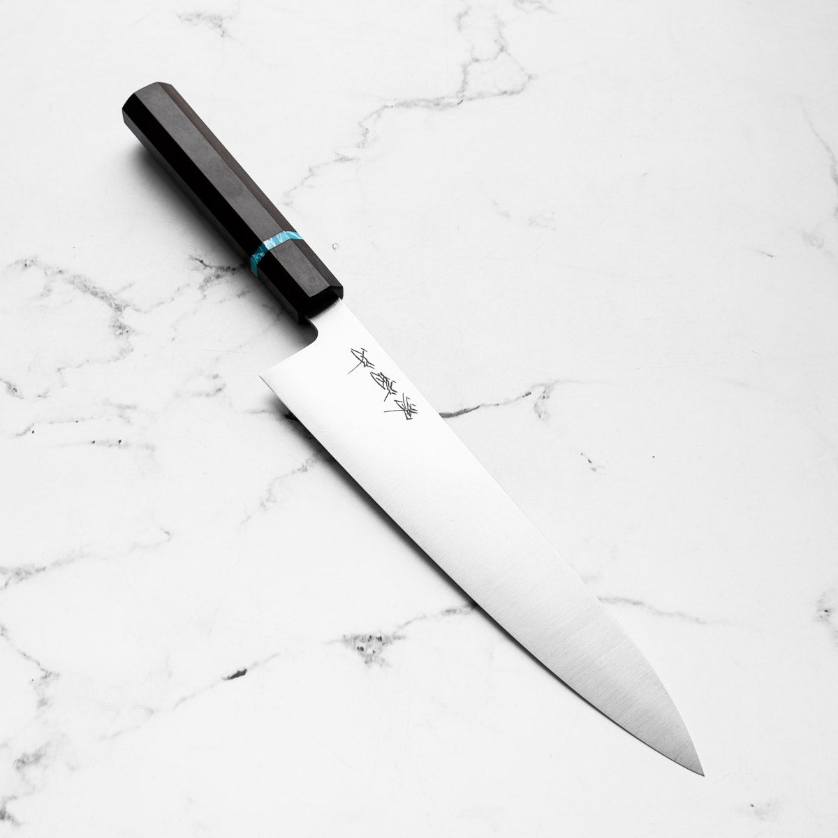 Sakai Kikumori Swedish Stainless Gyuto 240mm - Ebony Turquoise