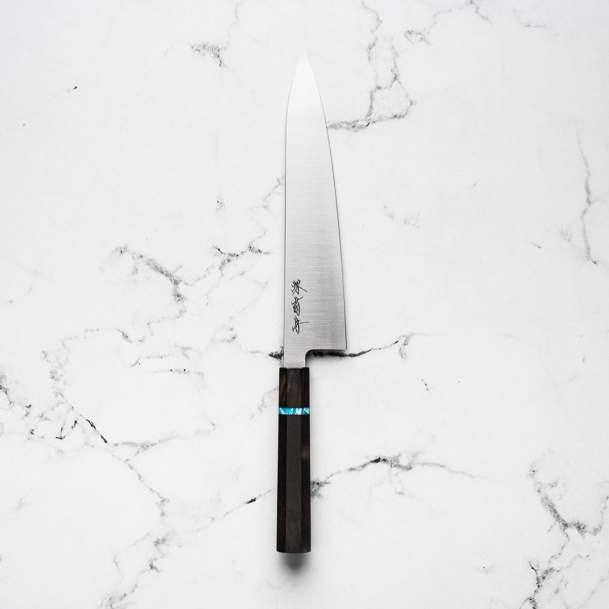 Sakai Kikumori Swedish Stainless Gyuto 240mm - Ebony Turquoise