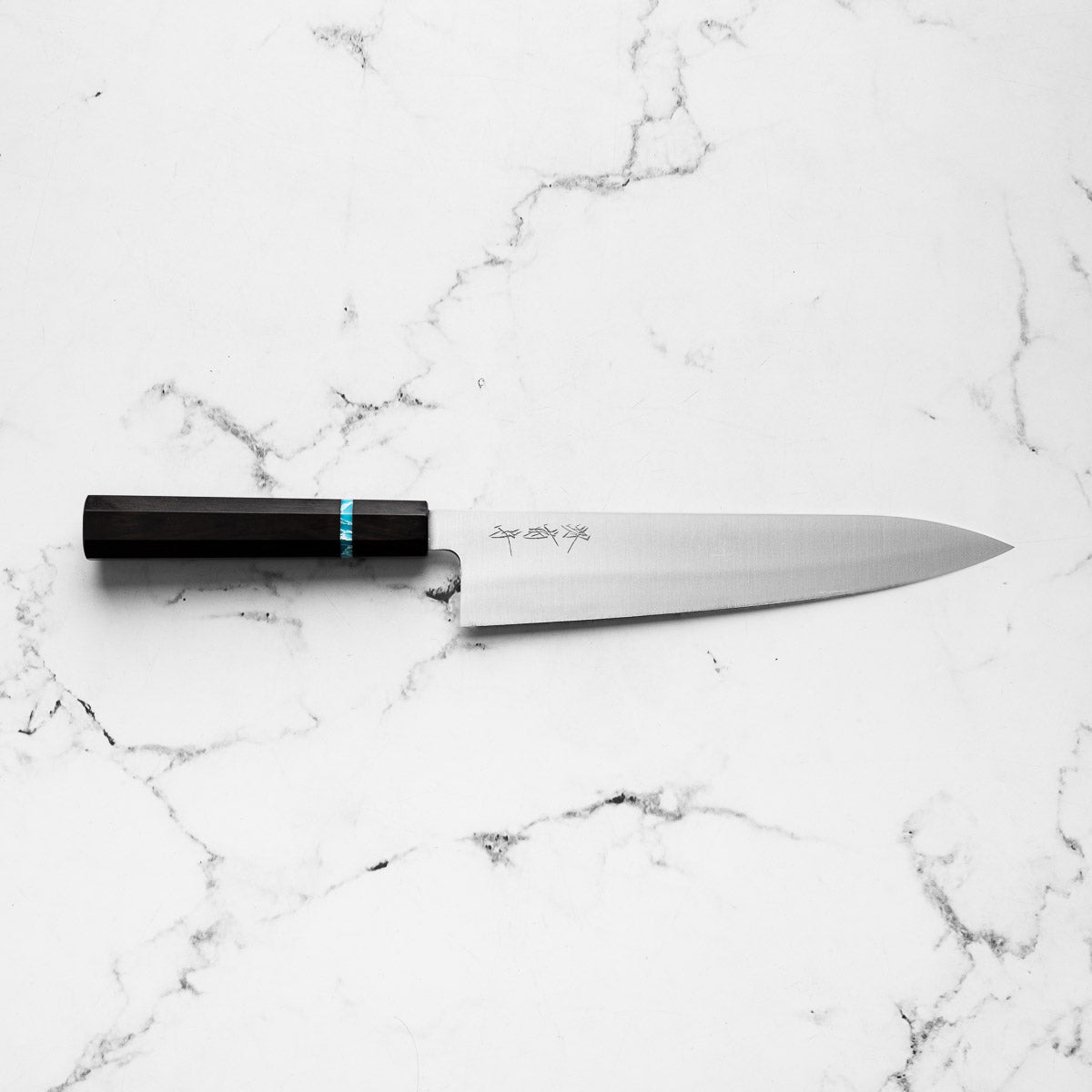 Sakai Kikumori Swedish Stainless Gyuto 240mm - Ebony Turquoise