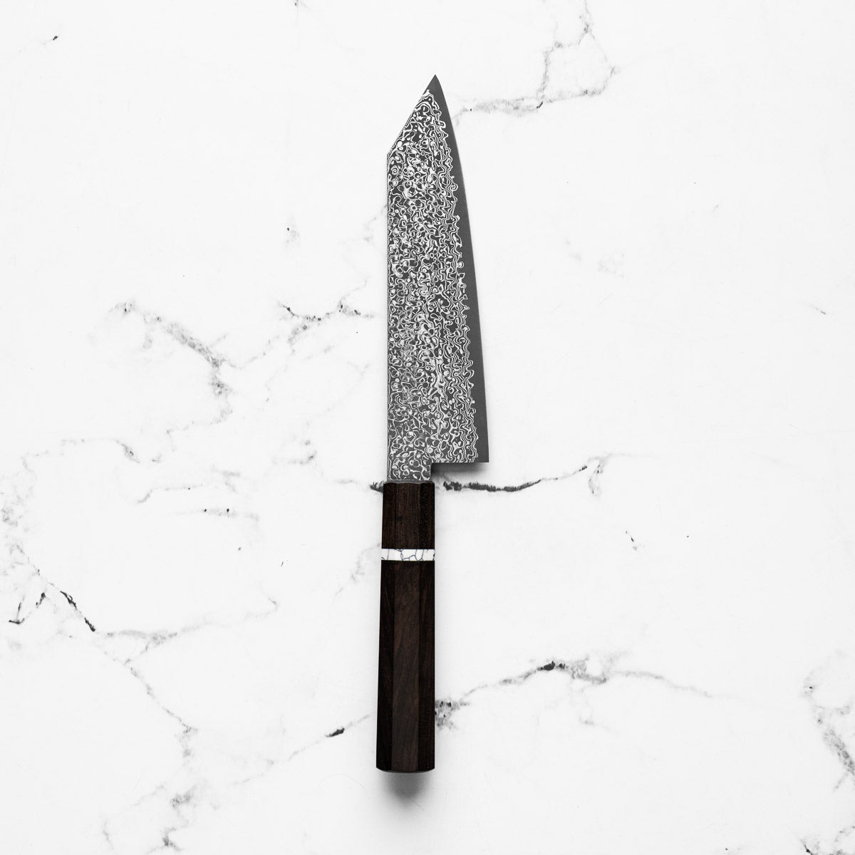 Toshitaka VG10 Damascus Bunka 180mm - Ebony & White Spacer