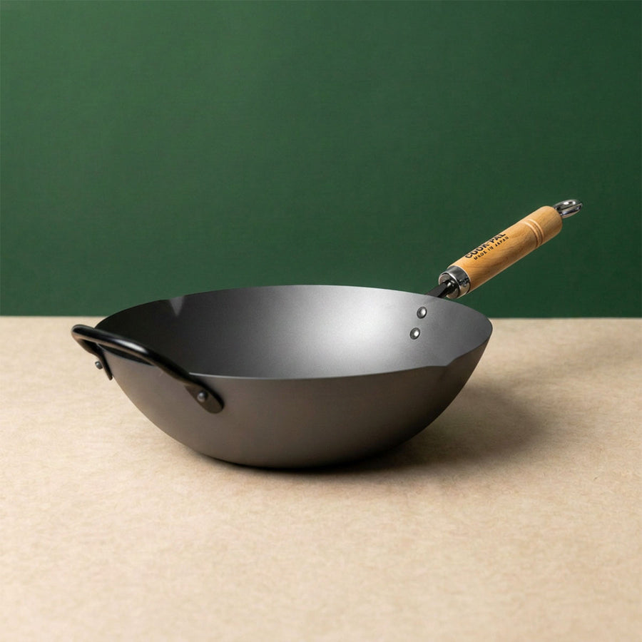 Yoshikawa Cook-Pal Carbon Steel Wok 30cm