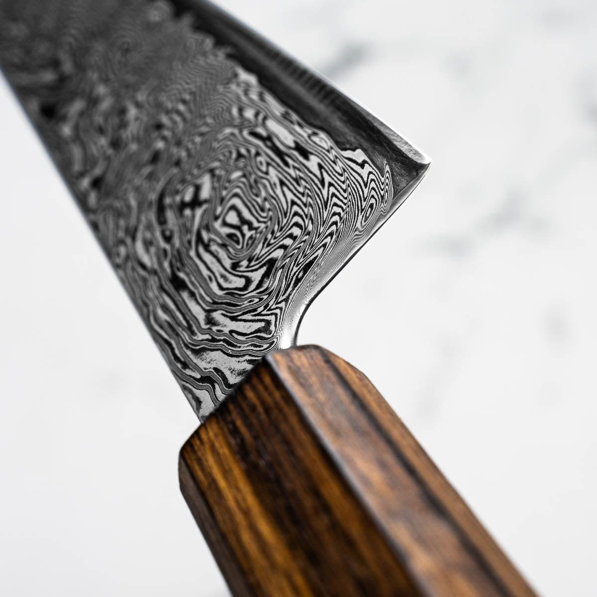 Tsunehisa SRS13 Damascus Gyuto 180mm - Black Oak