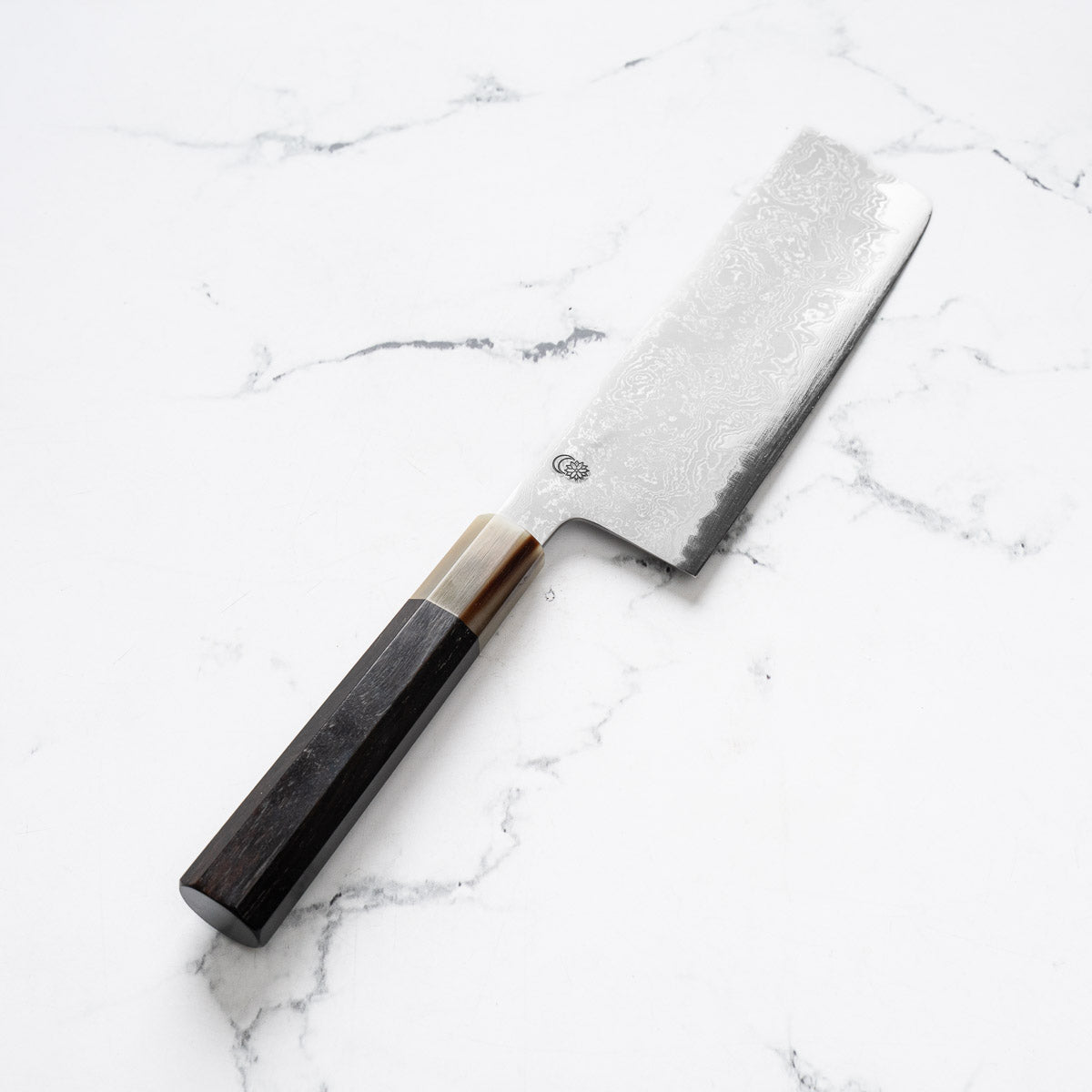 Sakai Kikumori Kikuzuki Uzu Blue 1 Damascus Nakiri 180mm