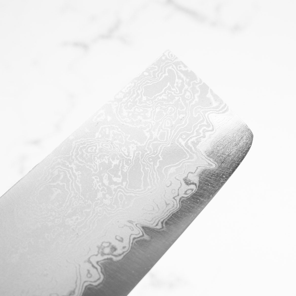 Sakai Kikumori Kikuzuki Uzu Blue 1 Damascus Nakiri 180mm