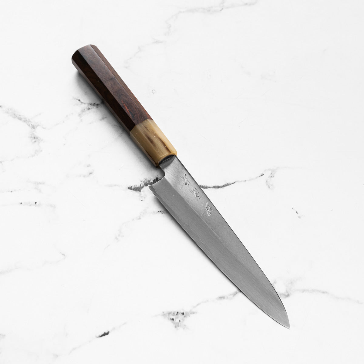 Nakagawa x Sakai Kikumori White 1 SS Clad Petty 150mm - Siamese Rosewood