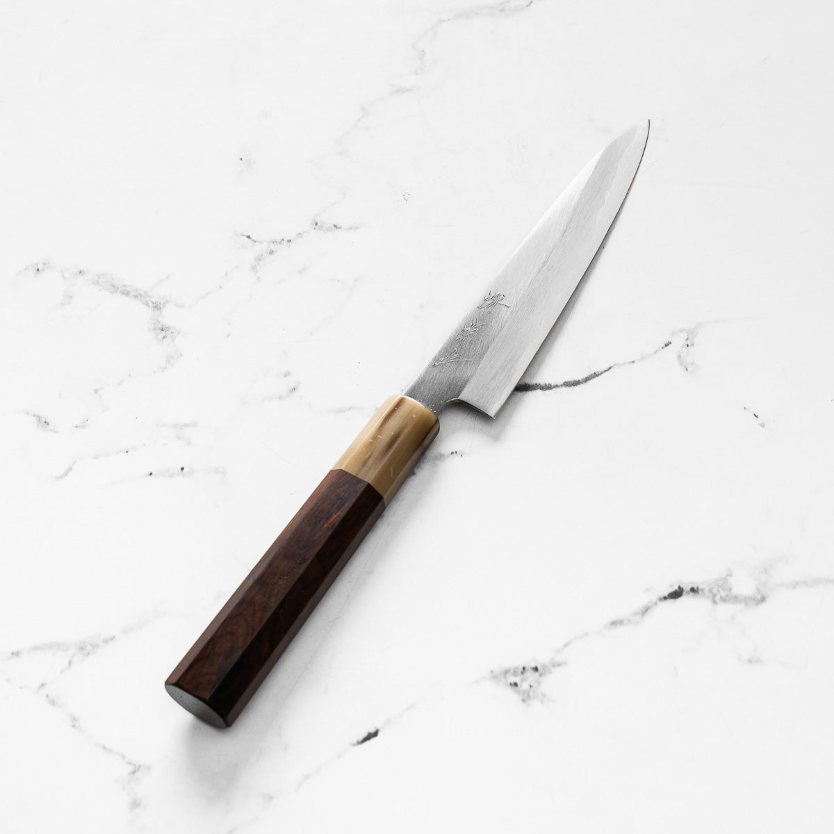 Nakagawa x Sakai Kikumori White 1 SS Clad Petty 150mm - Siamese Rosewood