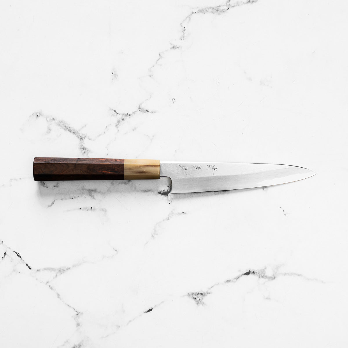 Nakagawa x Sakai Kikumori White 1 SS Clad Petty 150mm - Siamese Rosewood