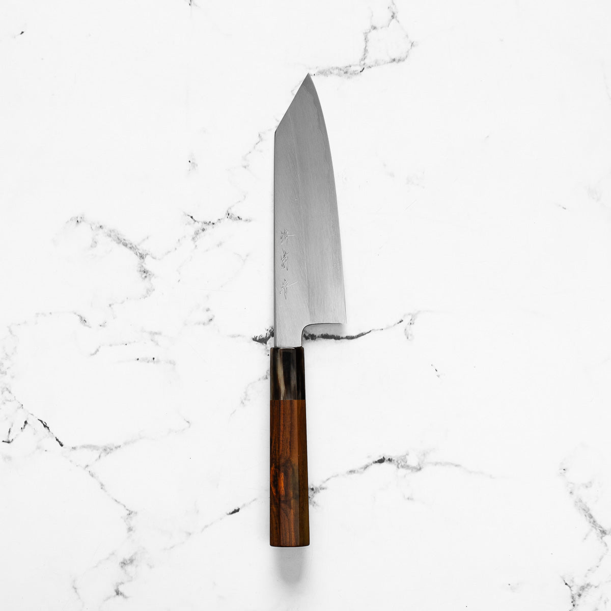 Nakagawa x Sakai Kikumori White 1 SS Clad Bunka 180mm - Siamese Rosewood